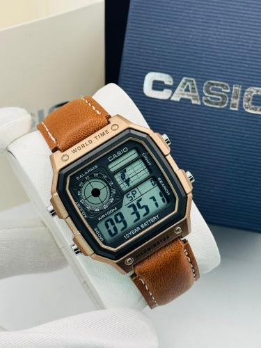 ساعات كاسيو EA -1200WH جلد بني غامق