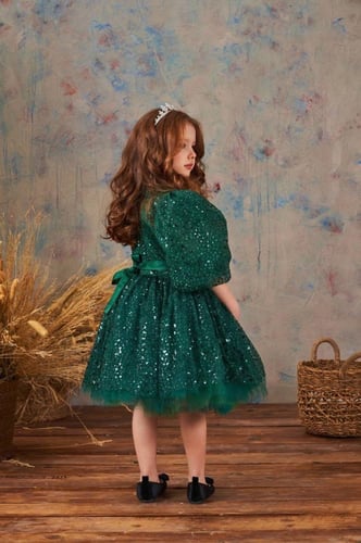 فستان ألأميرات فستان سهرة أنيق للبنات مع تاج الأمي...