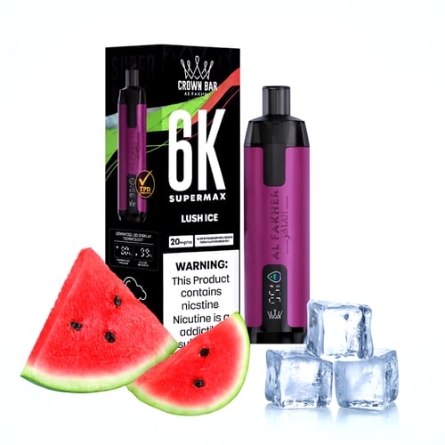 سحبة شيشة الفاخر كراون بار 6000 سحبة 6نيكوتين – AL...