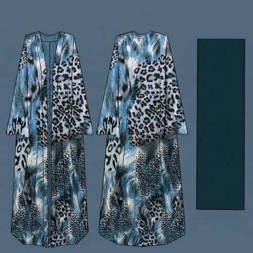 Azure blue abaya
