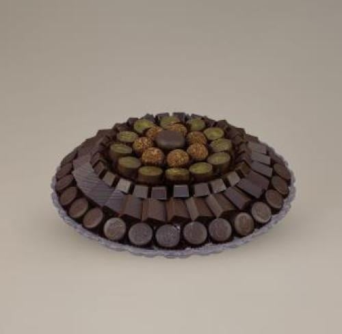 Uncovered chocolate with caramel filling - berry -...