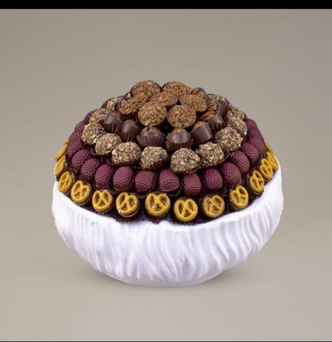 Uncovered chocolate with biscuit pretzel filling,...