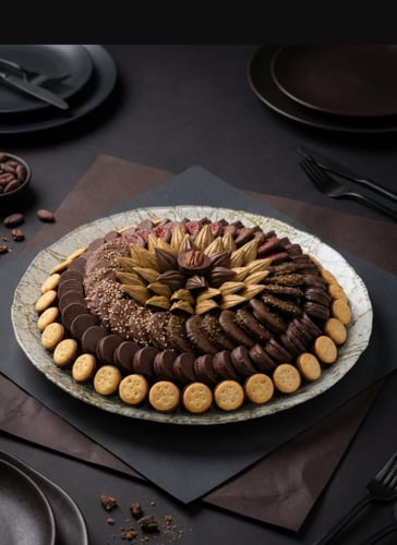 Assorted uncovered chocolates (nuts, hazelnuts, ca...