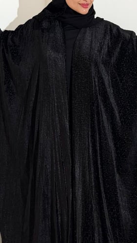 عباية صيته مخمل شال مشجر