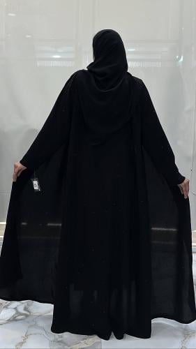 عباية شمس كلوش بقماش ملكي مثور كرستال