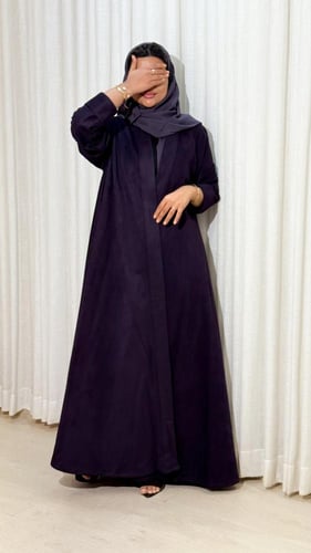 عباية سهام دبل كلوش شموه لون موف