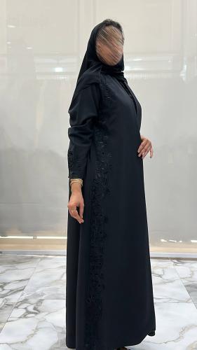 بليزر دنيا بقماش لنن تطريز تخريم