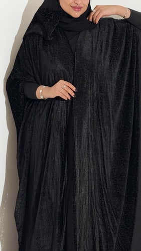 عباية صيته مخمل شال مشجر