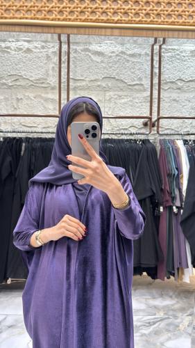 عباية مذهله مخمل الون الموف