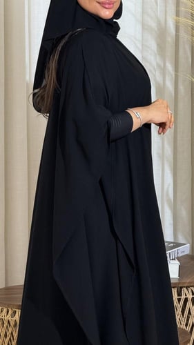 عباية أزهار شال شيفون استرتش الكم