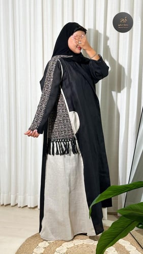 عباية بقماش لنن بتدخيل هدب