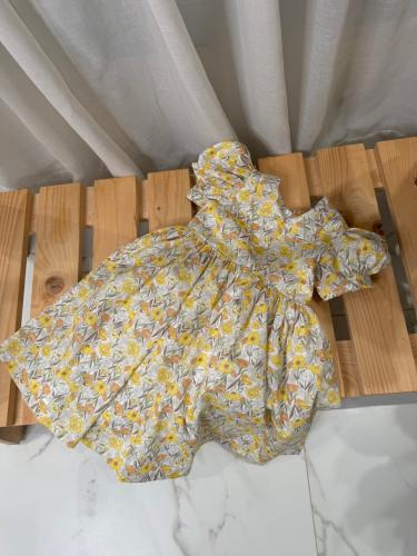 فستان أصفر فاتح 2024