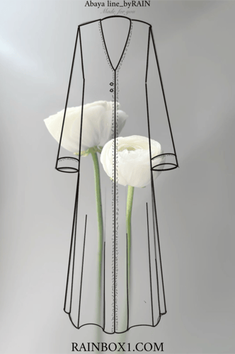 عباية سوداء كلوش أنيقه A2.