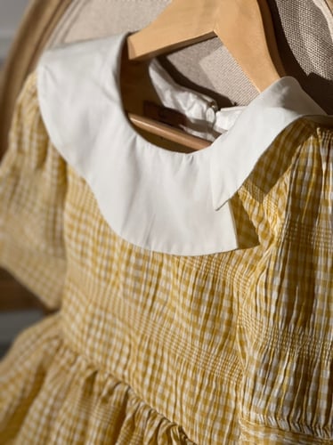 فستان كاروهات صغيره - متوفر ( 3 ألوان )