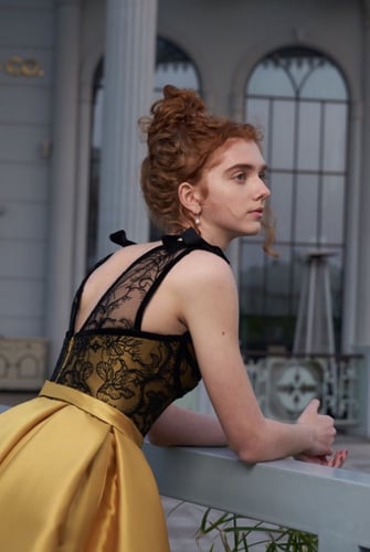 فستان سهرة أصفر -2022 Rain Couture