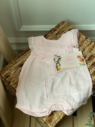 أفرول بناتي صيفي ب قماش الكتان 12285