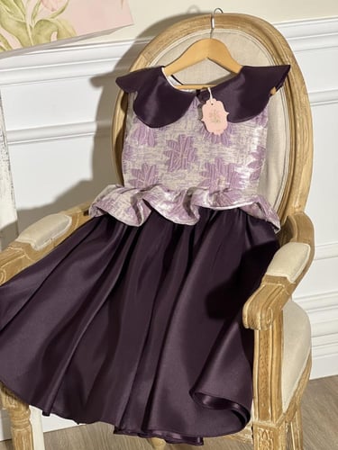 فستان الورد البنفسج من كولكشن العيد .