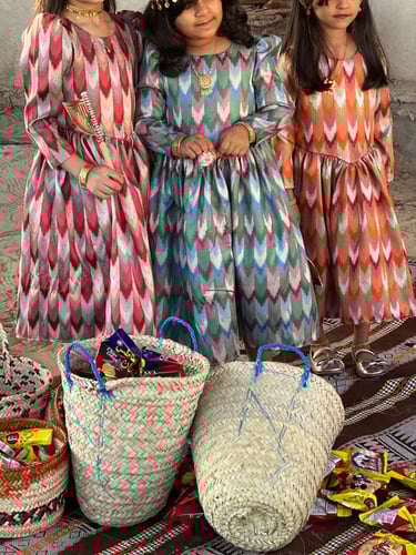 فستان حق الليلة - ب قماش هندي راقي .