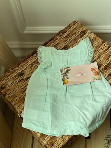 أفرول بناتي صيفي ب قماش الكتان 12285