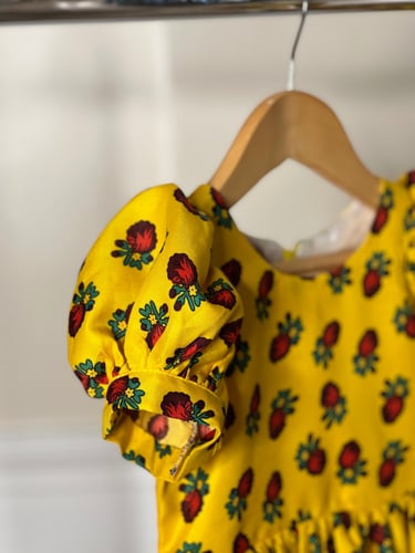 فستان شالكي أصفر قطعتين من كولكشن شهر رمضان المبار...