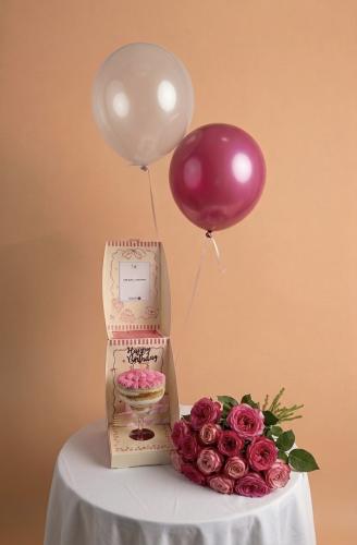 بوكس الكوب كيك ورد الجوري