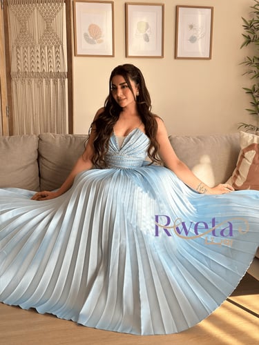 فستان سهرة بليسيه