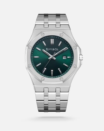 ساعة اليفي كوم فخمة اخضر