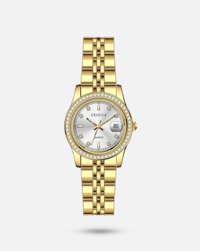 ساعة فينسي كوارتز الذهبية