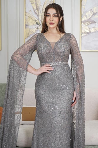 فستان سهرة تطريز راقي