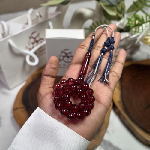 مسباح بكلايت كرزي شفاف كركوشة كحلي