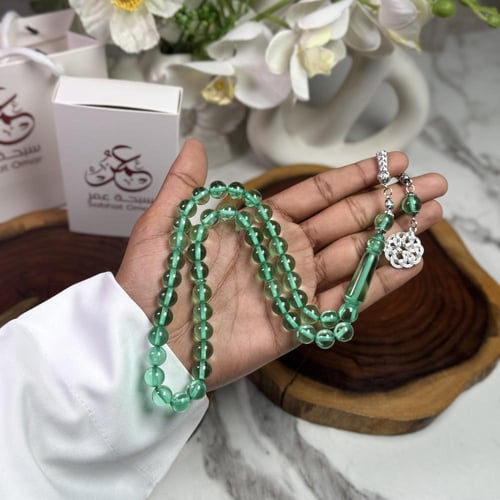 مسباح بكلايت اخضر شفاف