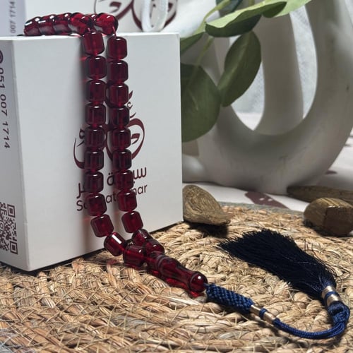 مسباح بكلايت احمر شفاف كركوشة