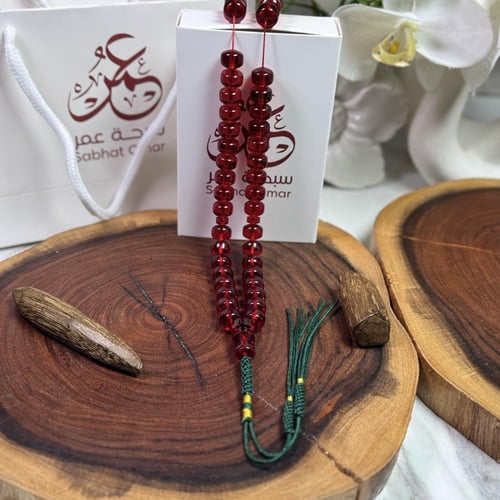 مسباح زعفراني احمر شفاف قص تواير