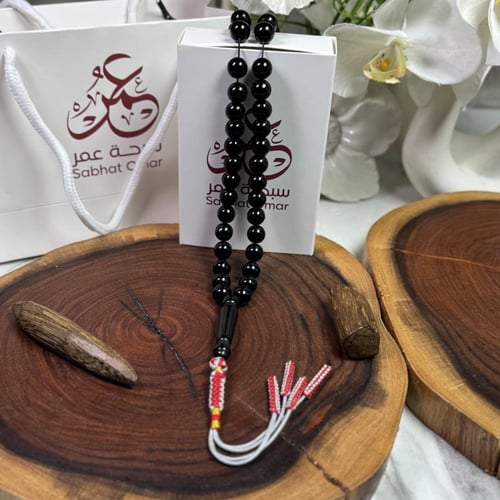 مسباح بكلايت أسود كركوشة تفصال يدوي