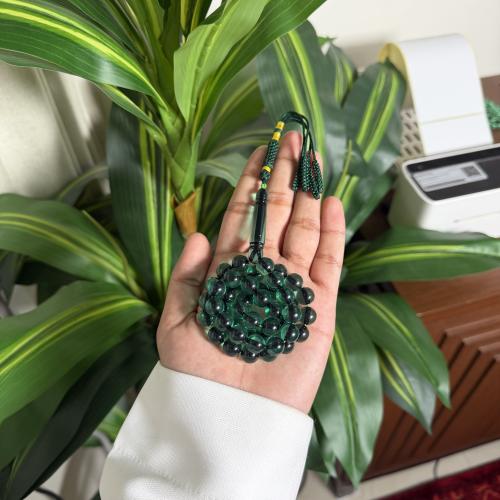 مسباح بكلايت اخضر شفاف كركوشة