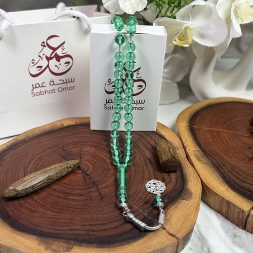 مسباح بكلايت اخضر شفاف