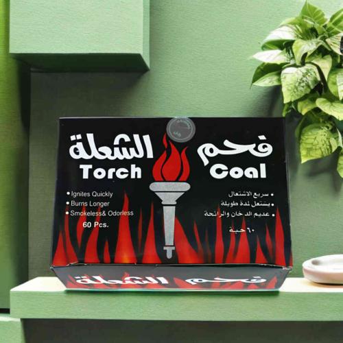 فحم الشعلة سريع الاشتعال 60 حبه
