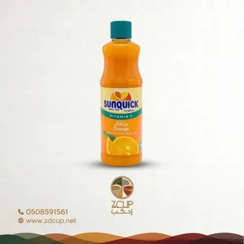 سن كويك برتقال شراب مركز 700 مل | نكهة برتقال منعش...