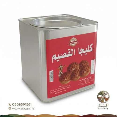 كليجا القصيم تنك حجم كبير 1500 جرام - روائع الشهد