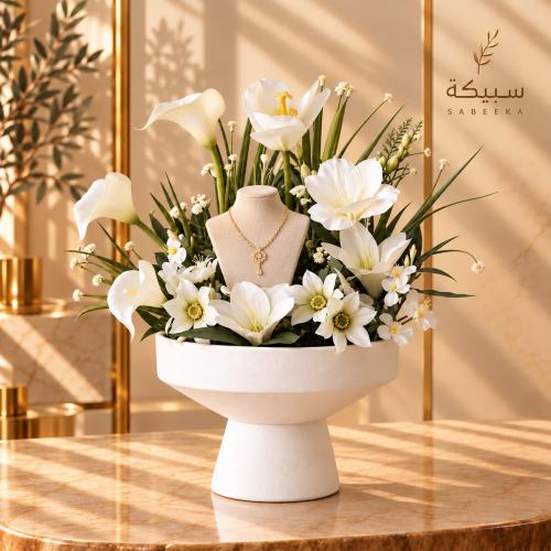 فازة ورد طبيعي