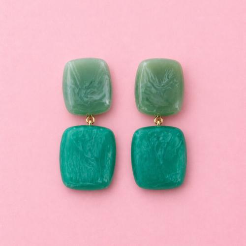 MINT BLOCK EARRING