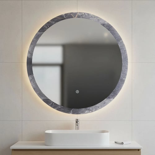 مرآة حمام BOQATI مع إضاءة LED موديل B006 - 60 سم