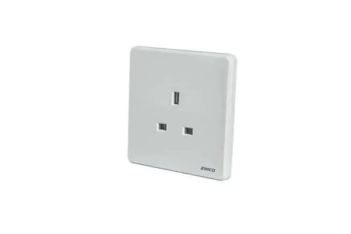 فيش بدون بمفتاح ابيض ZINCO A13