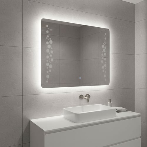 مرآة حمام بإضاءة LED BAQATI 2011 - 80cm أنيقة وعصر...