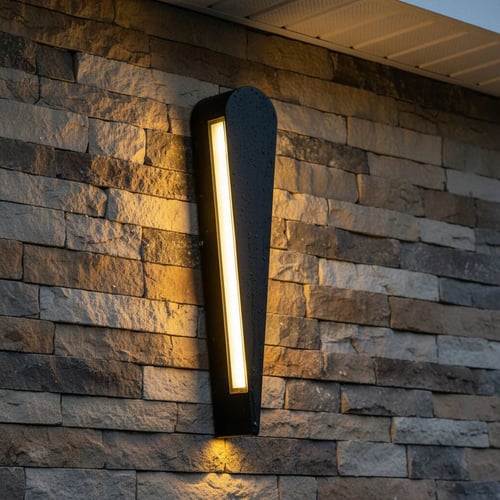 كشاف جداري ZINSA LED أسود موديل 6063A - 3000K دافئ