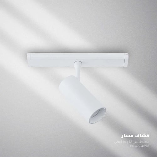 ZINCO كشاف موجه مسار مغناطيسي نحيف 12 وات ابيض