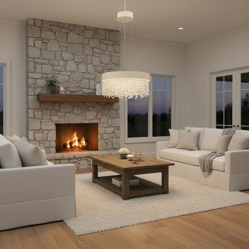 ثريا علاقي كرستال فاخرة LED 90 وات - موديل ZINSA/B...