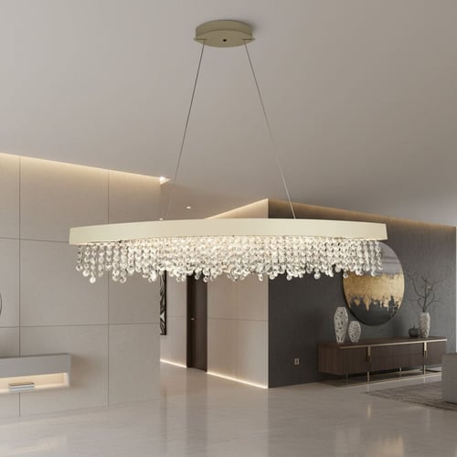 ثريا علاقي كرستال فاخرة LED 126 وات - موديل ZINSA/...