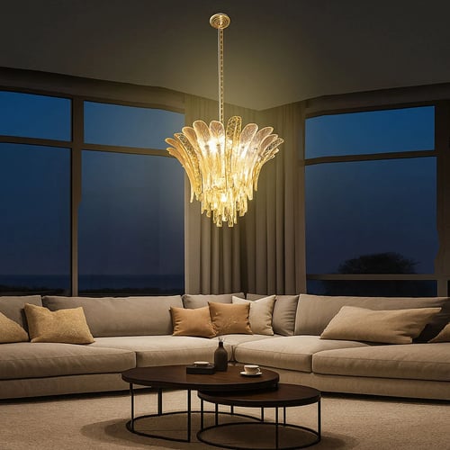 ثريا كرستال علاقي ZINSA - 9 لمبات E14 - قطر 600مم