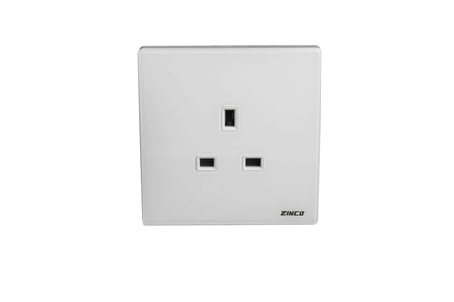فيش بدون مفتاح ابيض جلاس ZINCO A13